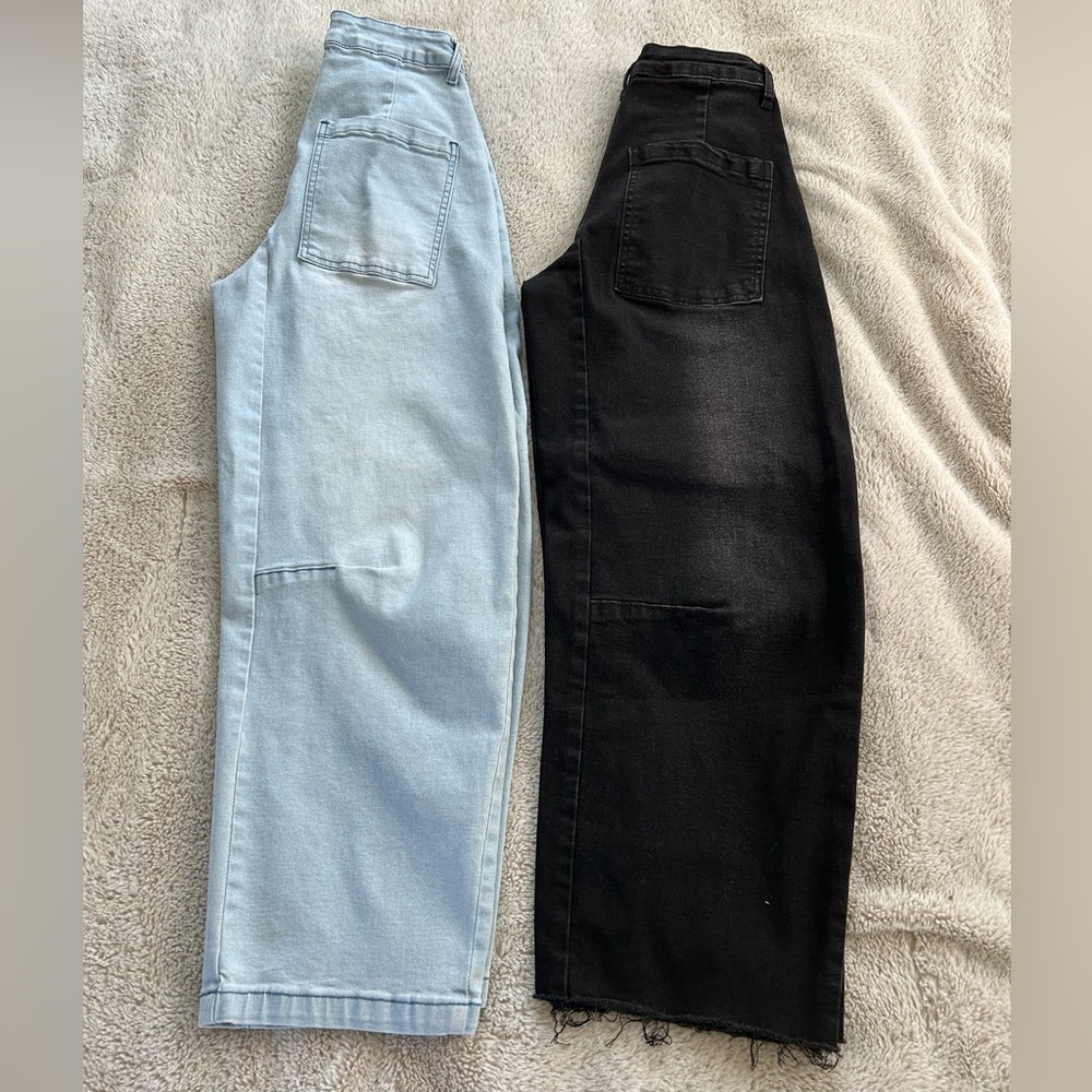 2 pair Barrel-Leg Jeans